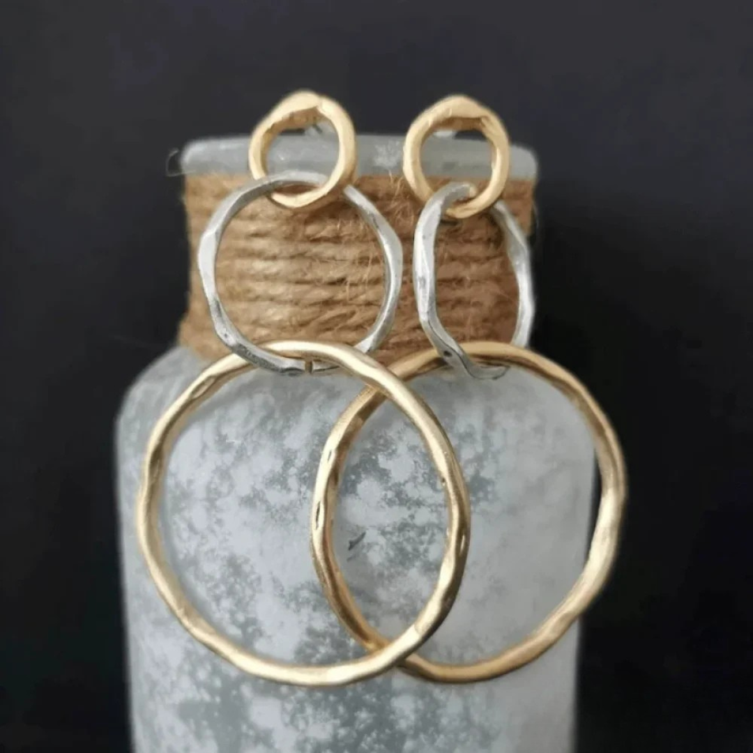 Celeste™ | Vintage Gold and Silver Hoop Earrings