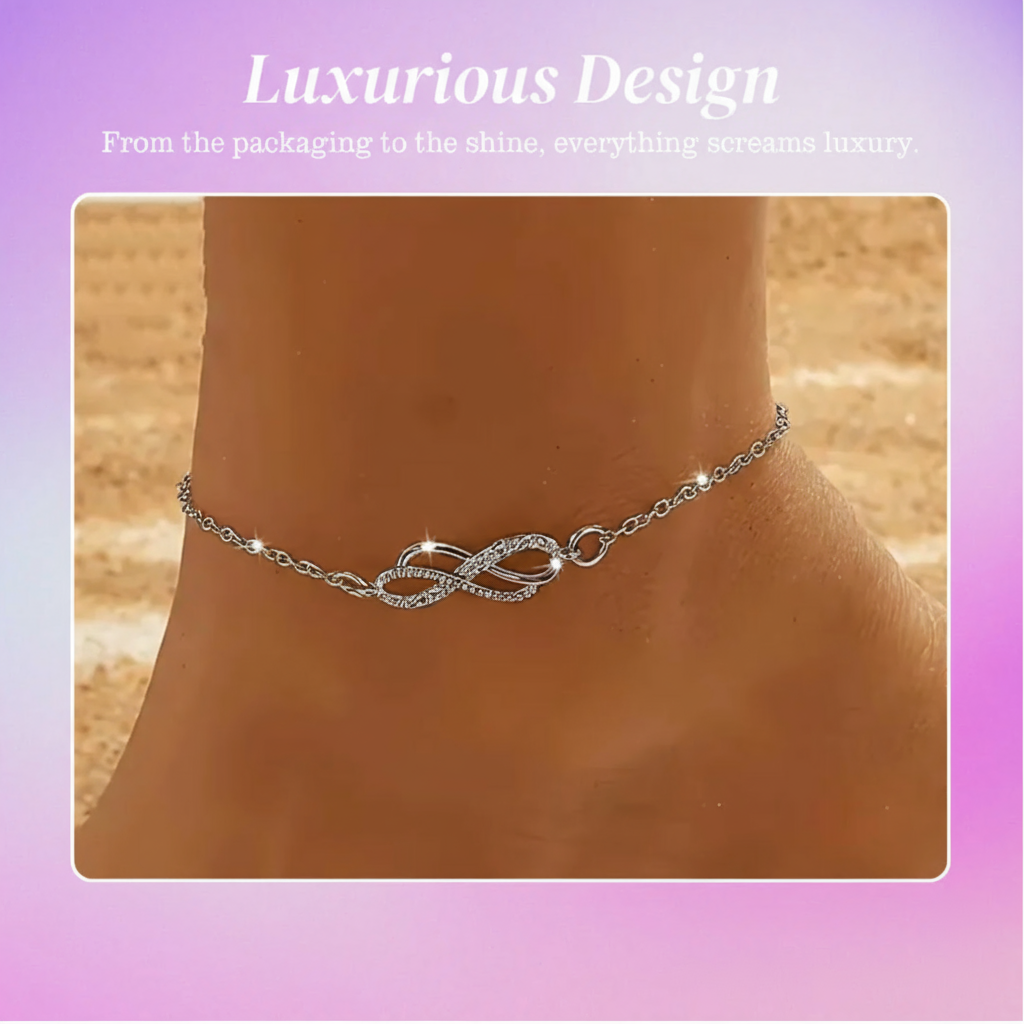 Dana | Delicate Charm Infinity | Silver Anklet