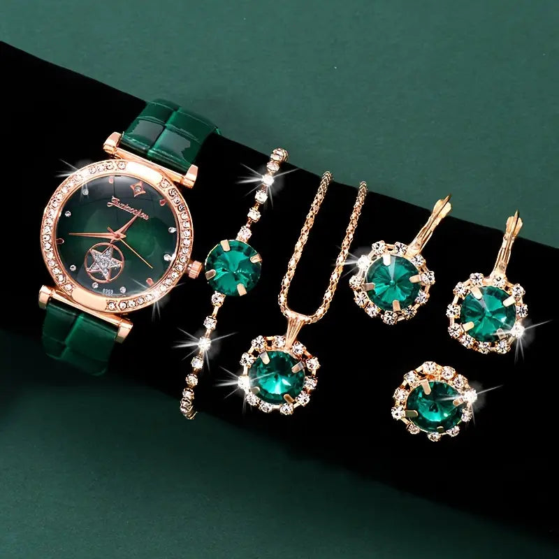 Verdantra Timecourt Jewelry Set | Gold
