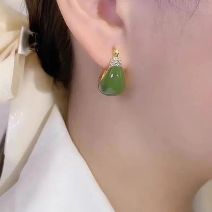 Retro Green Earrings