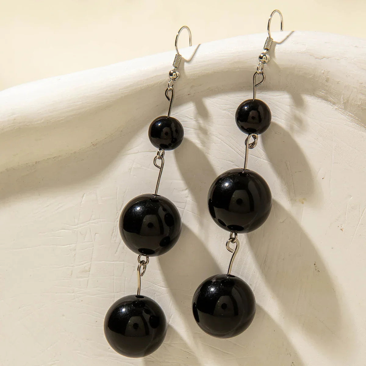 Black Beads Earrings