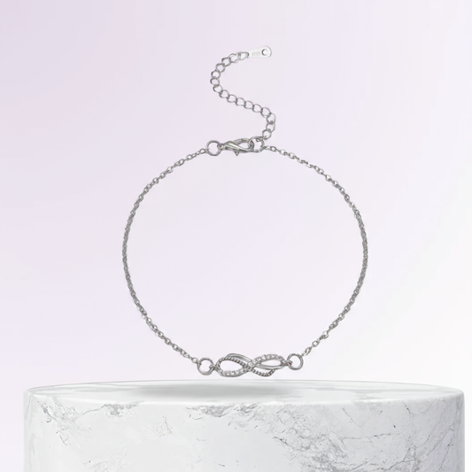 Dana | Delicate Charm Infinity | Silver Anklet